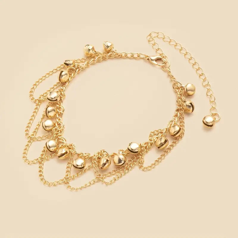 Golden Bell Chain Anklet for Women