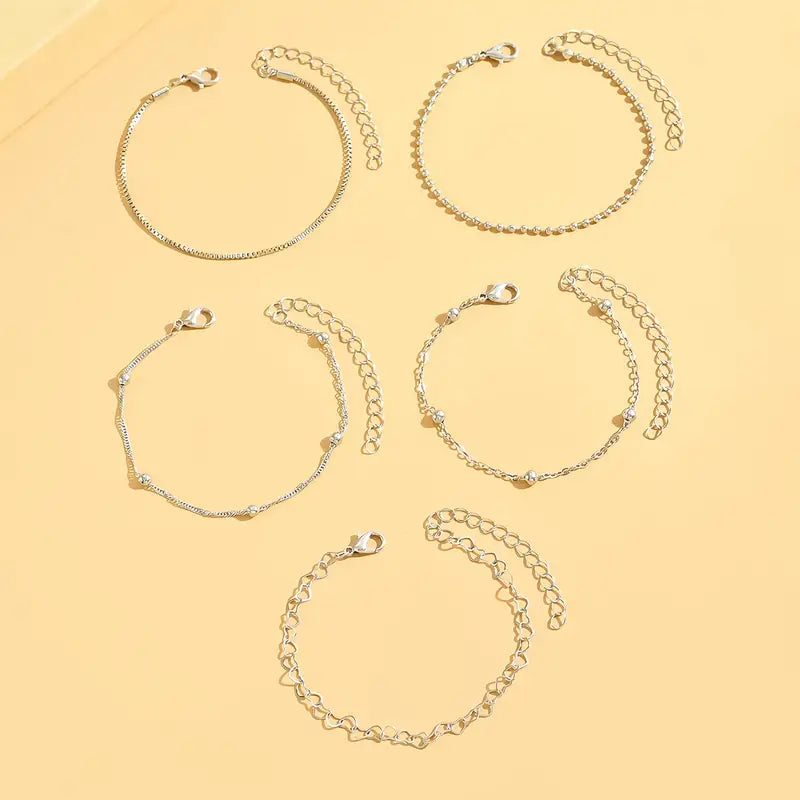 Simple Silver Plated Iron Fashion Bracelet for Women