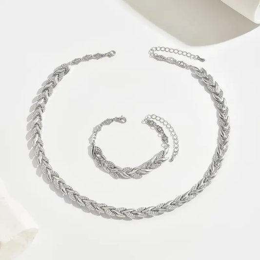 Elegant Fish Tail Rhinestone Jewelry Set for Women