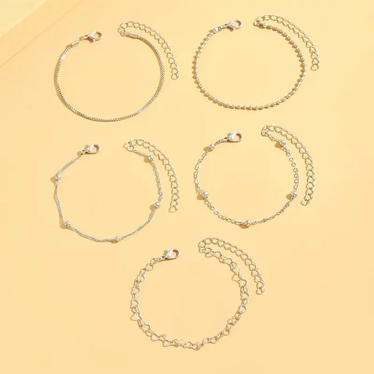 Simple Silver Plated Iron Fashion Bracelet for Women